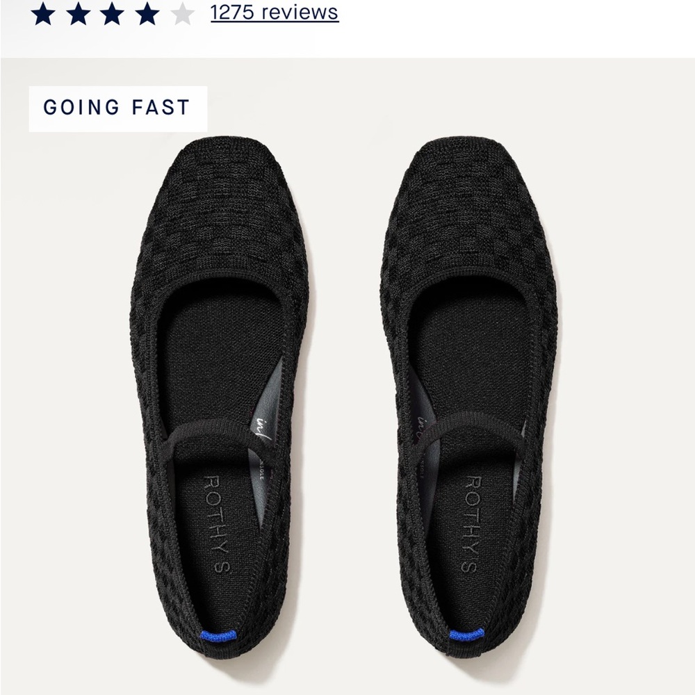 Rothy's Black Knit Flats